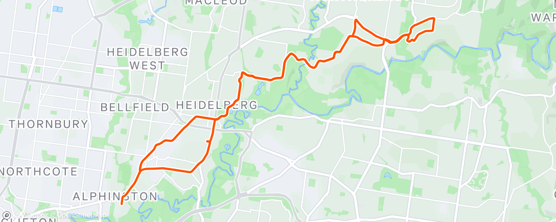 Map of the activity, Morning Ride