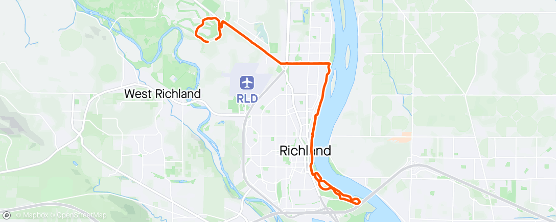 Map of the activity, Columbia point ride