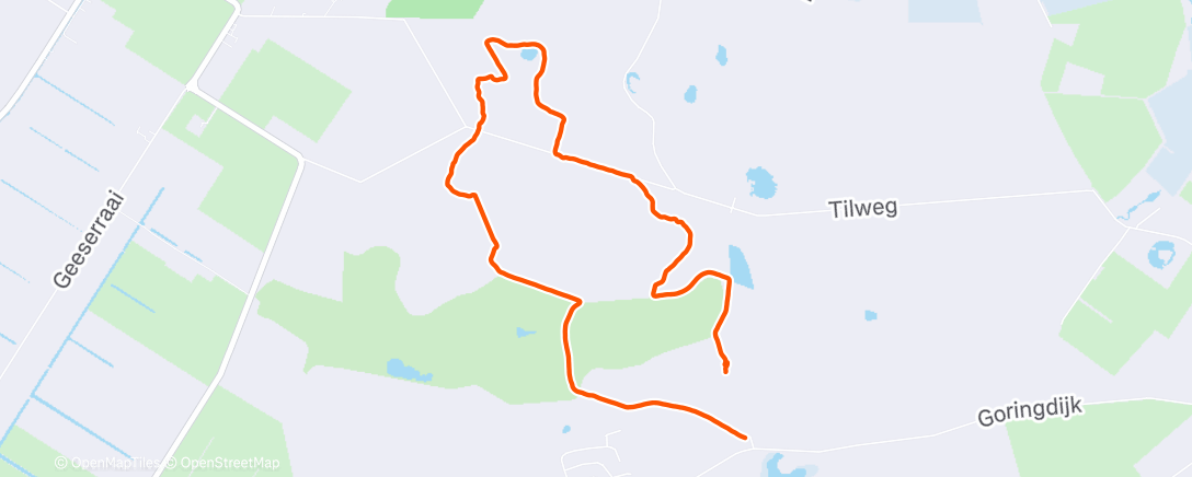 Map of the activity, Ochtendwandeling