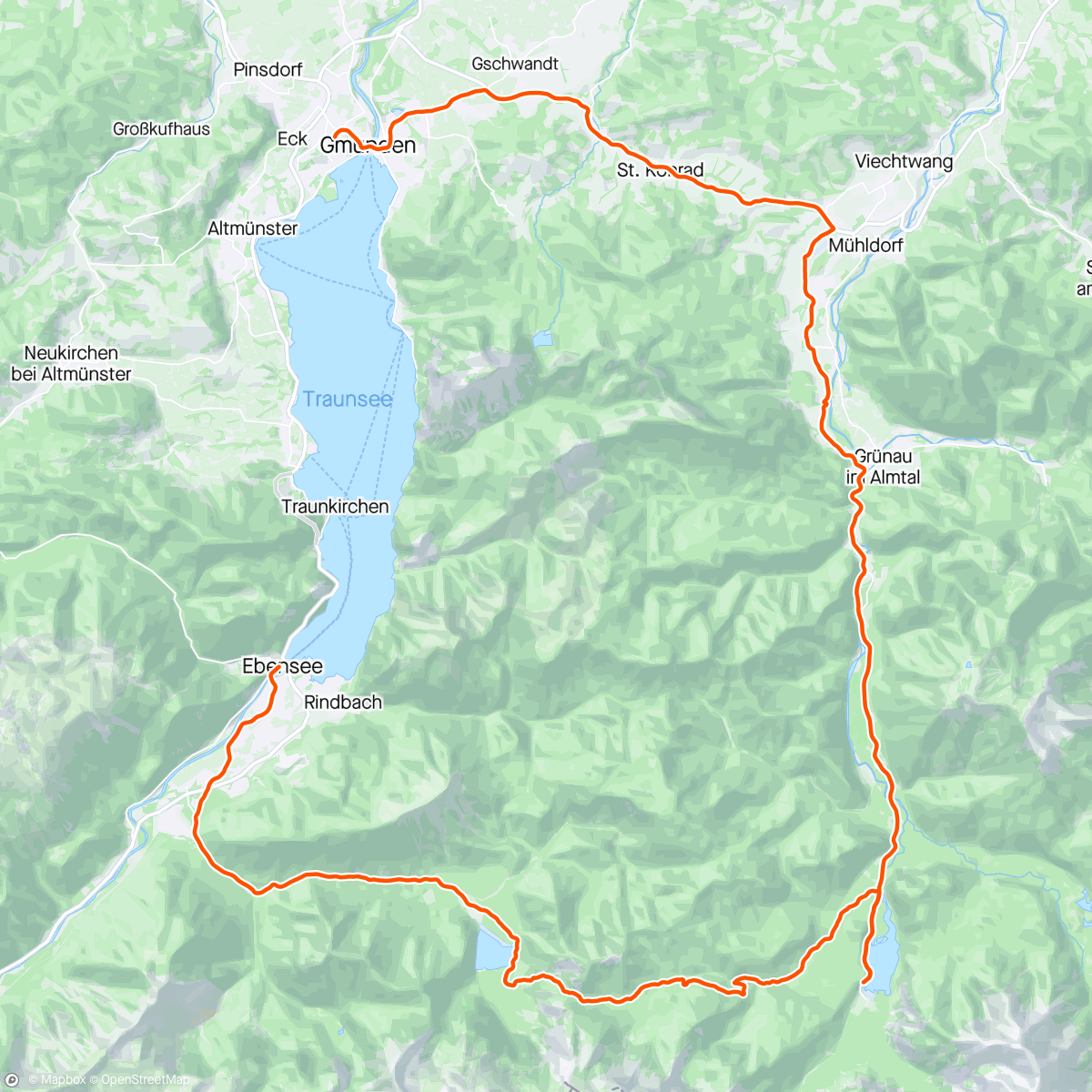 Map of the activity, Almsee - Traunsee Connector