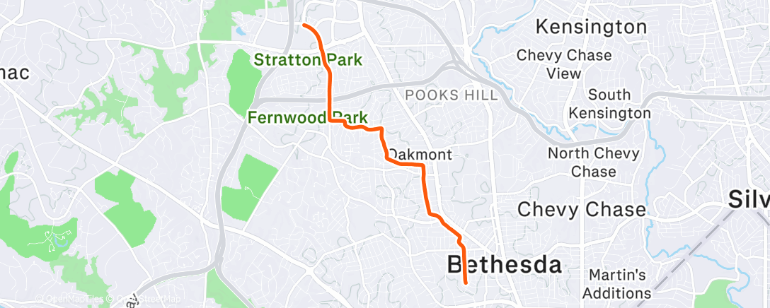 Map of the activity, Afternoon Ride