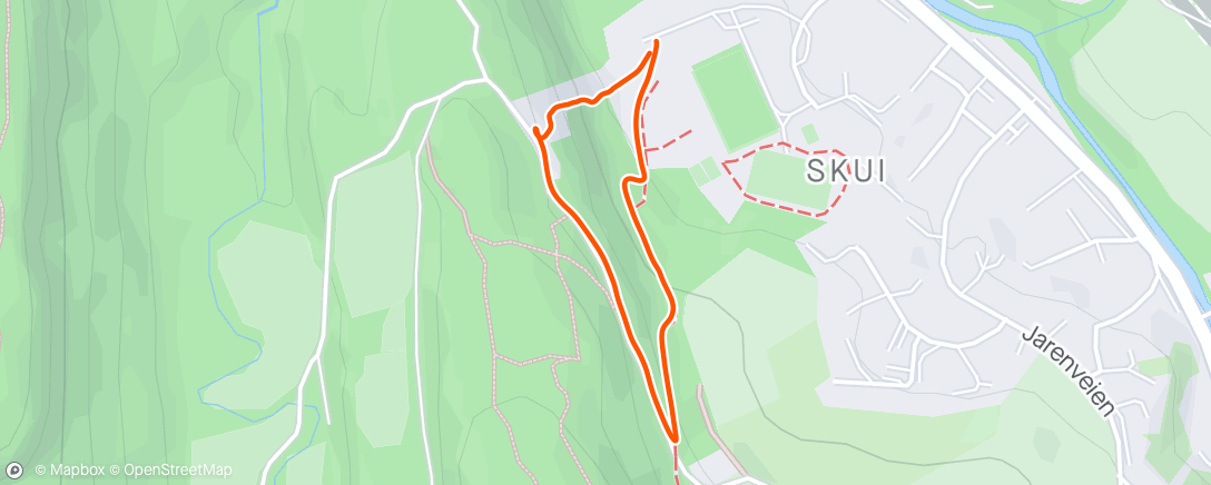 Map of the activity, Night Walk with wife