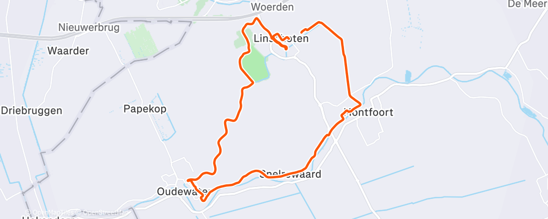 Map of the activity, 1.15.54 op de halve marathon 🤩🥳