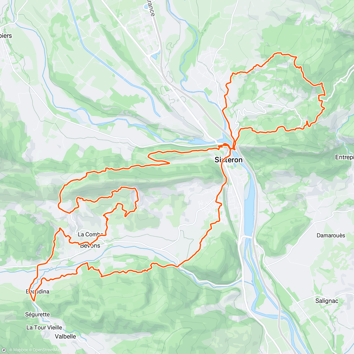 Map of the activity, Sisteron 🔥