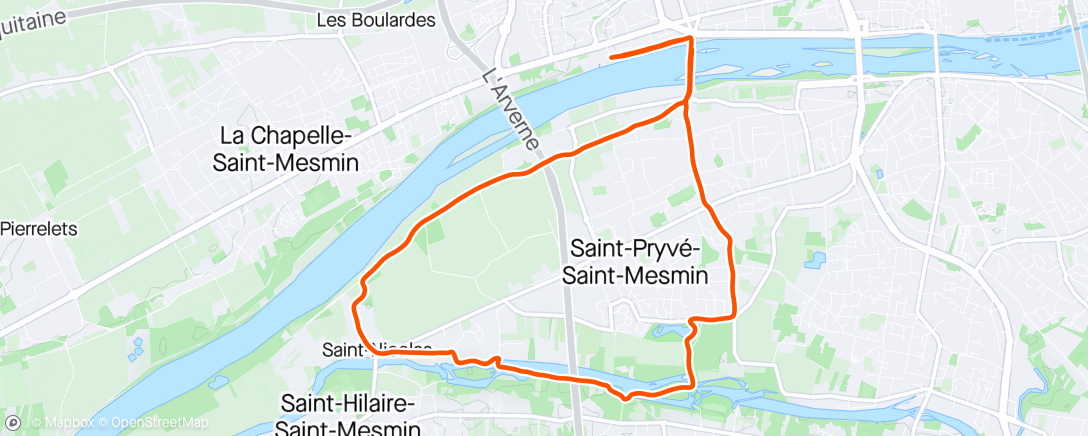 Map of the activity, Footing avec le club le matin