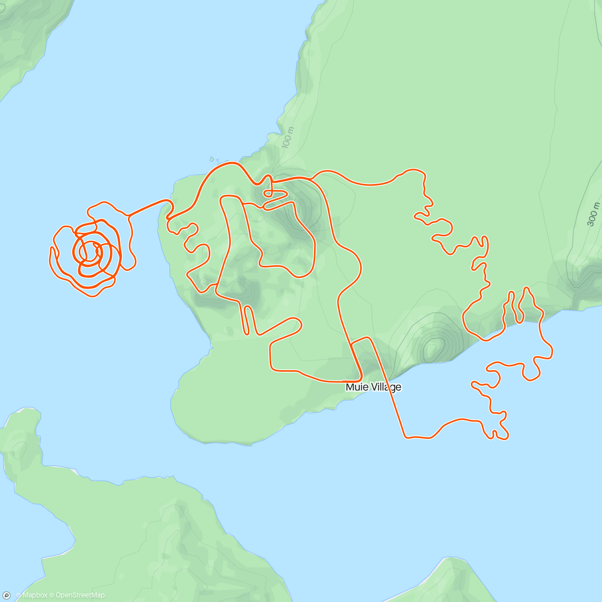Map of the activity, Three Little Sisters in Watopia