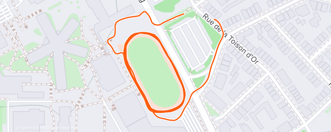 Map of the activity, Lunch Run