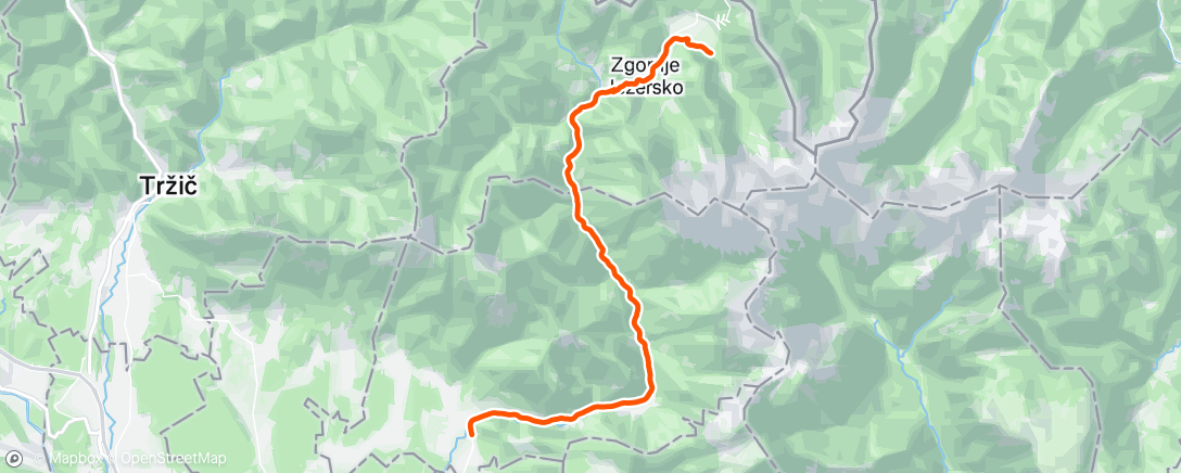 Map of the activity, ROUVY - Jezersko | Slovenia