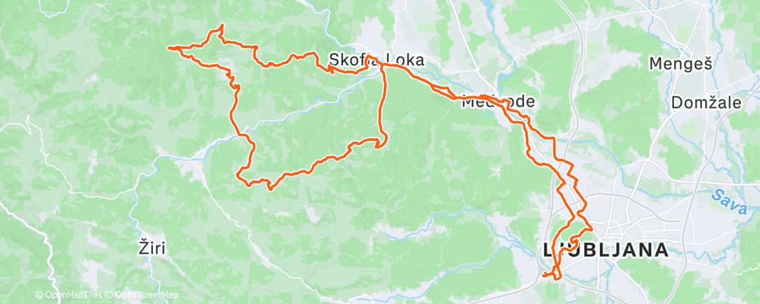 Map of the activity, Morning Ride