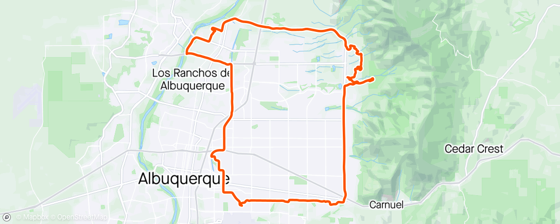 Map of the activity, Obeans Ride