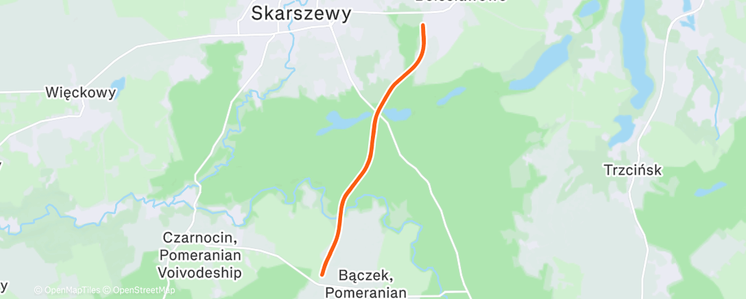 Map of the activity, Morning Nordic Ski