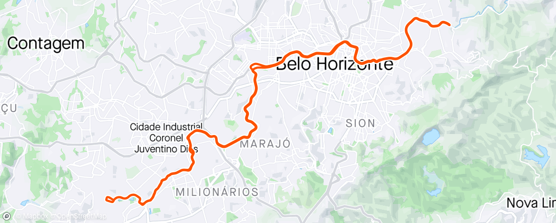 Map of the activity, Bate e volta Horto Andradas