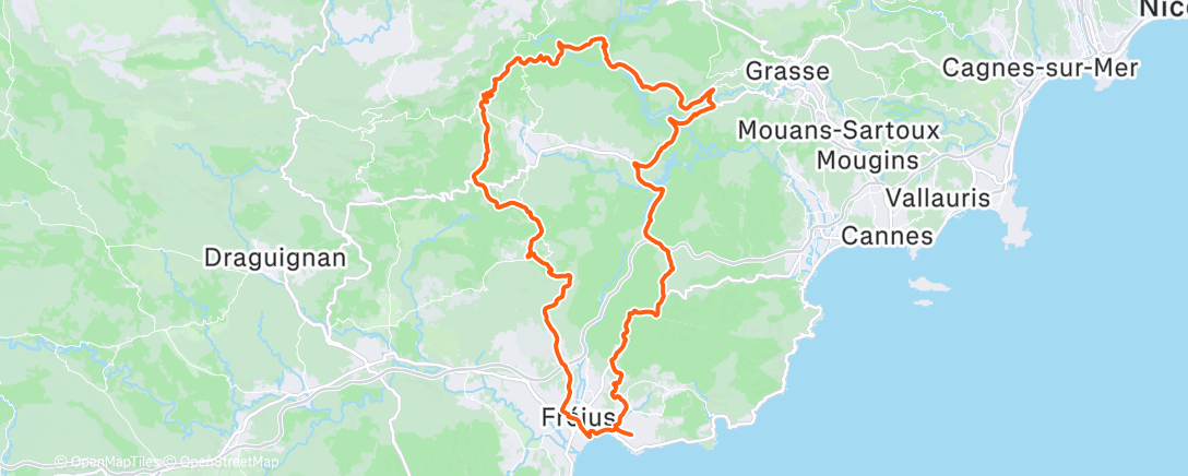 Mapa da atividade, Sortie vélo le matin
