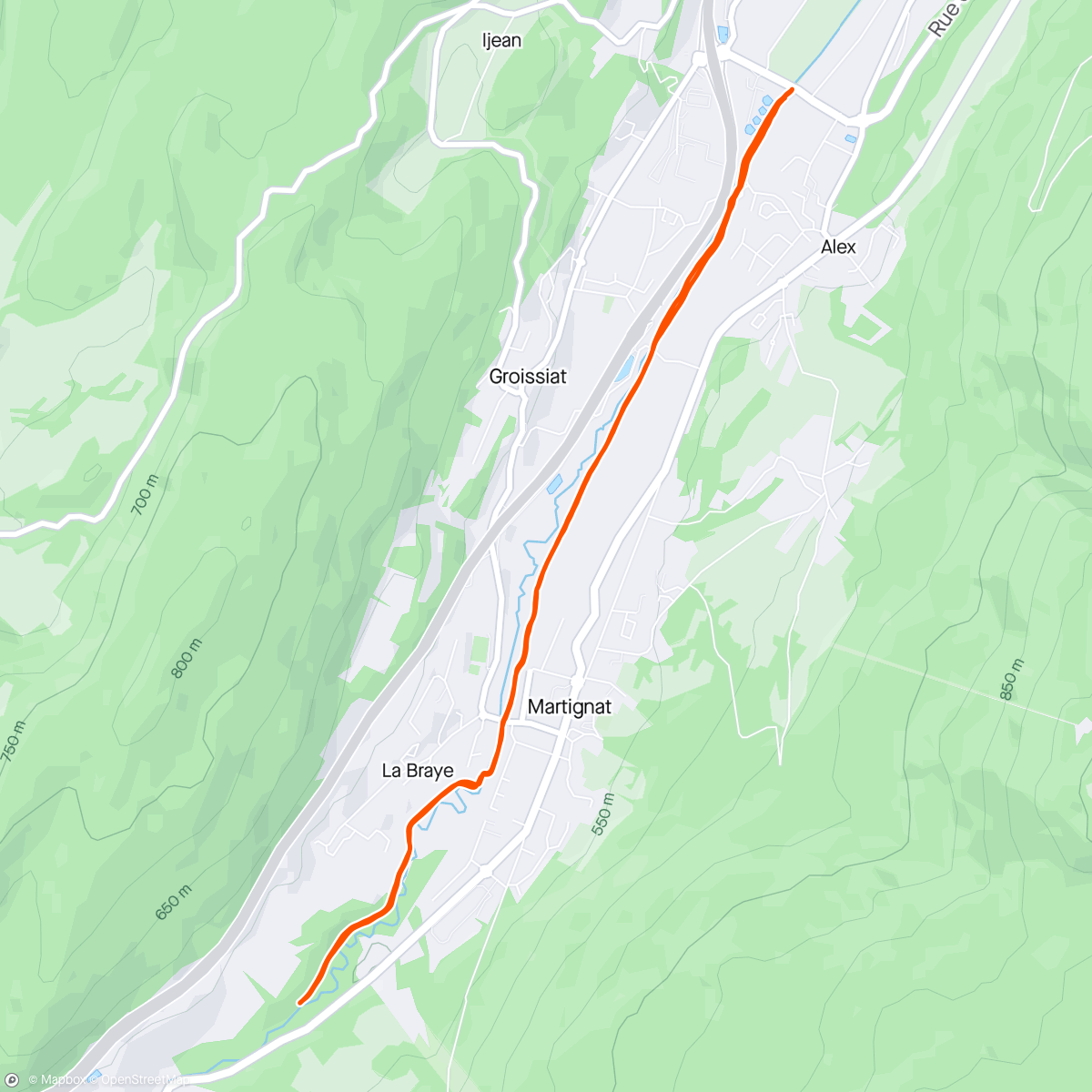 Map of the activity, 1ère en ski roues