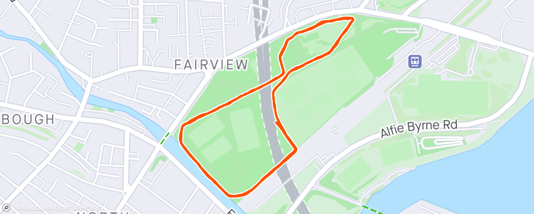Map of the activity, Fairview Parkrun