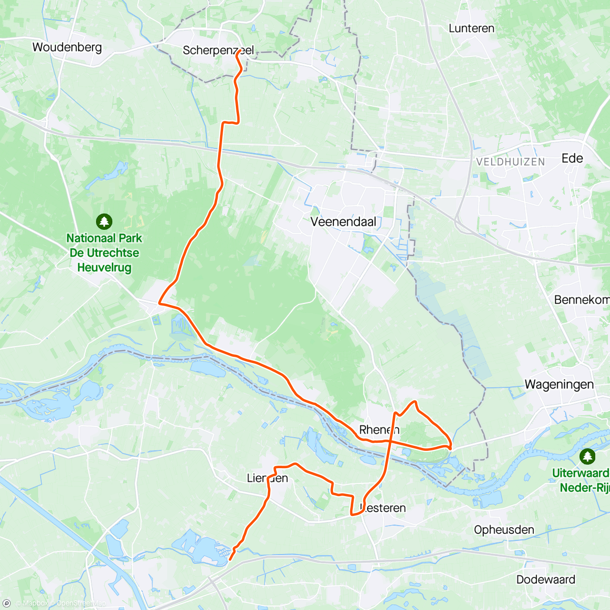 アクティビティ「ROUVY - Group Ride: La Vuelta 2022 | Stage 2 - Scherpenzeel | NL」の地図