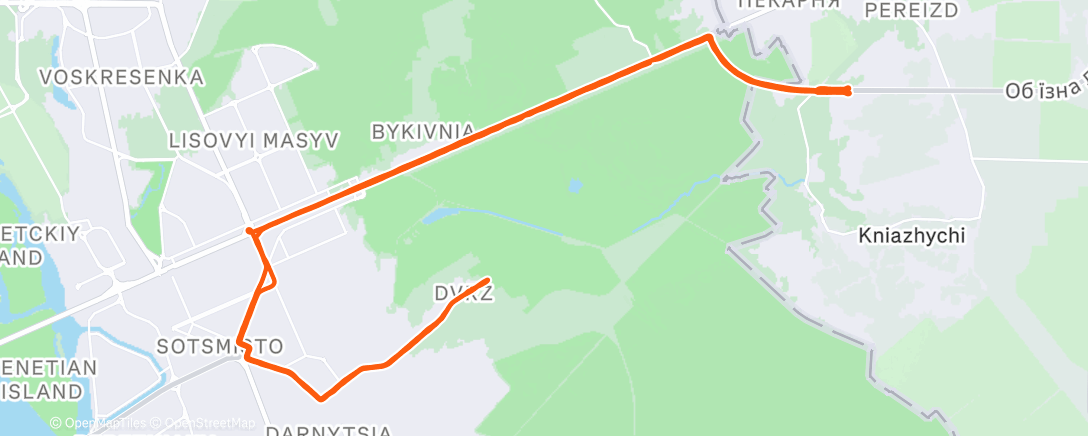 Map of the activity, 13.12.25 холодно 🚴