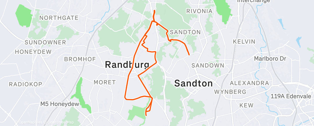 Map of the activity, Morning Ride