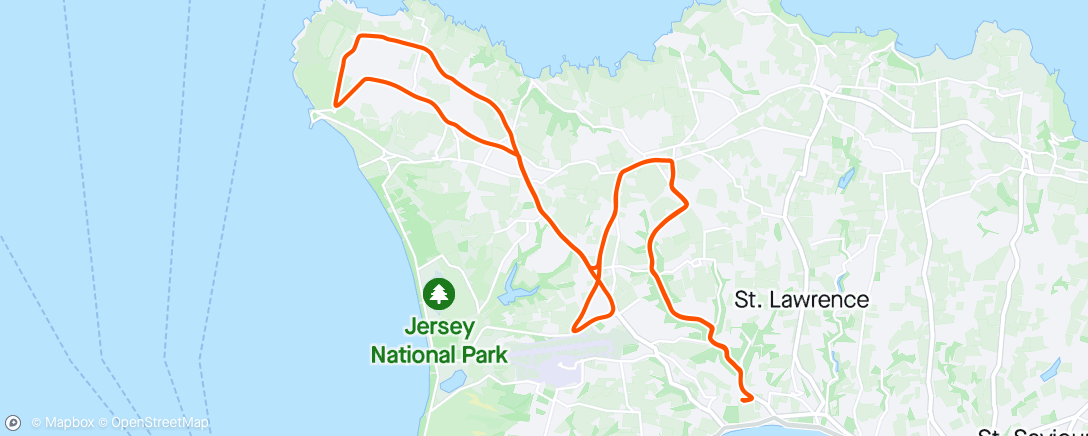 Map of the activity, Post Holiday Ride