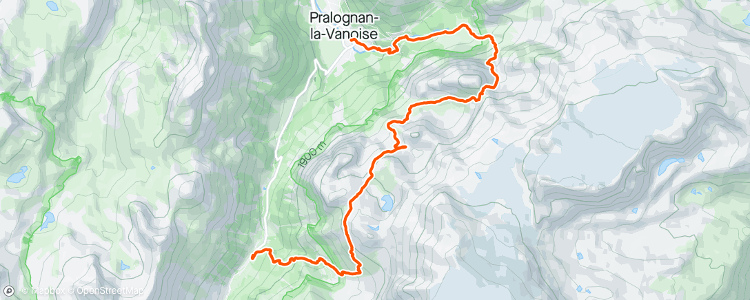 Map of the activity, Col de la Vallette - Cirque du Petit et Grand Marchet