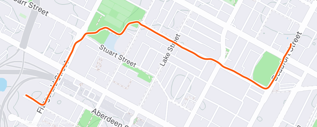 Карта физической активности (Course à pied le matin)