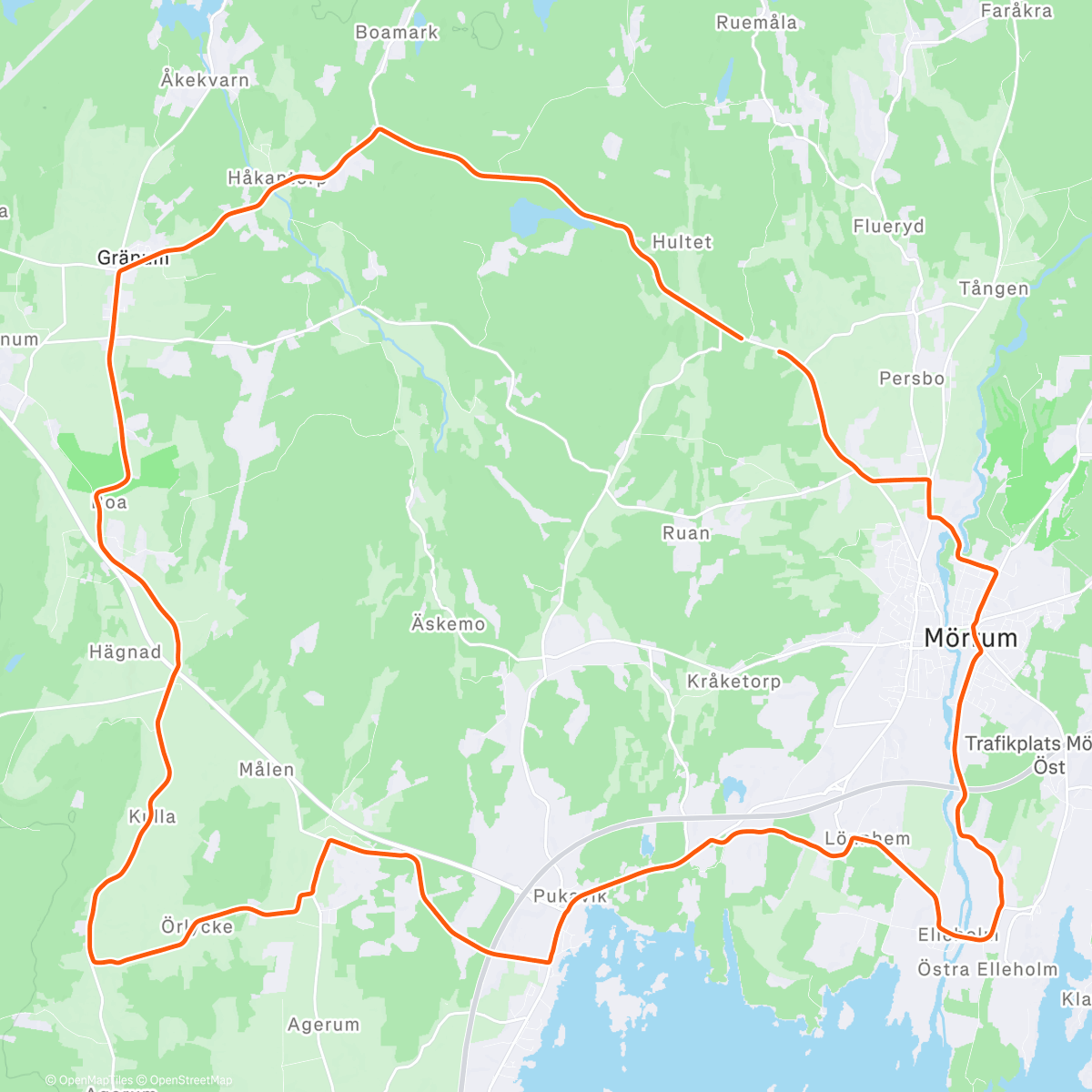 Map of the activity, Morning Ride