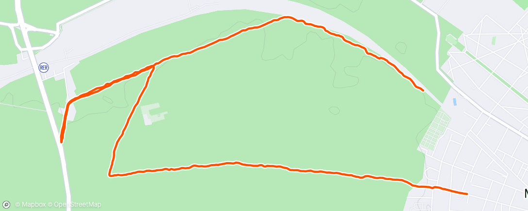 Mappa dell'attività Course à pied dans l'après-midi