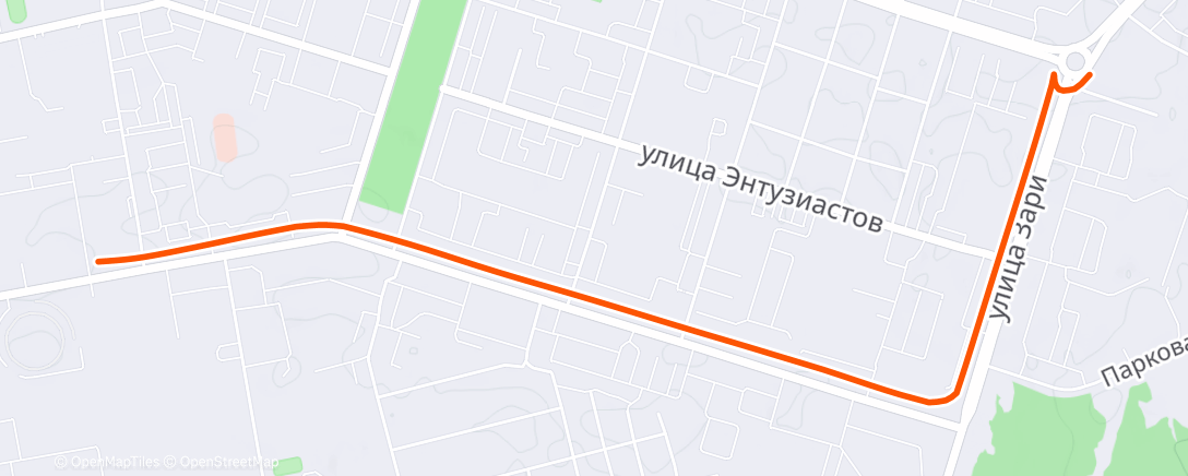 Map of the activity, Ночной заезд