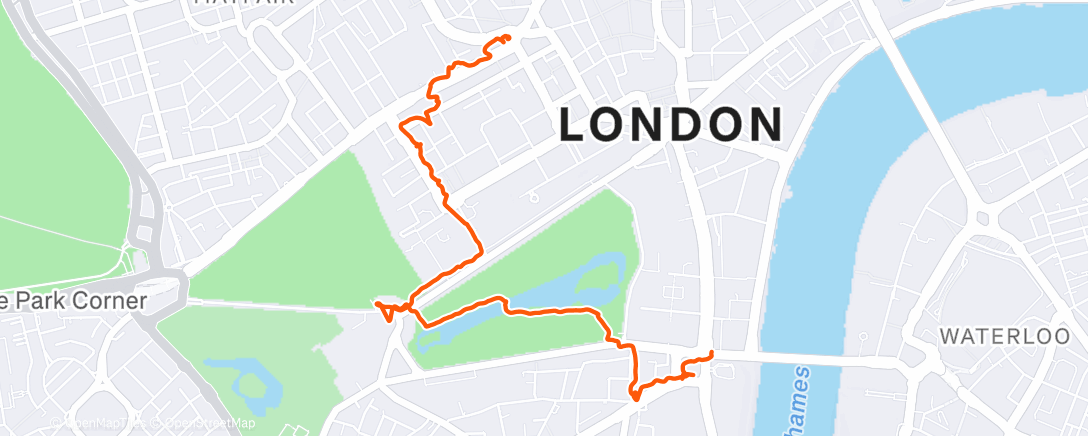 Map of the activity, Free tour London