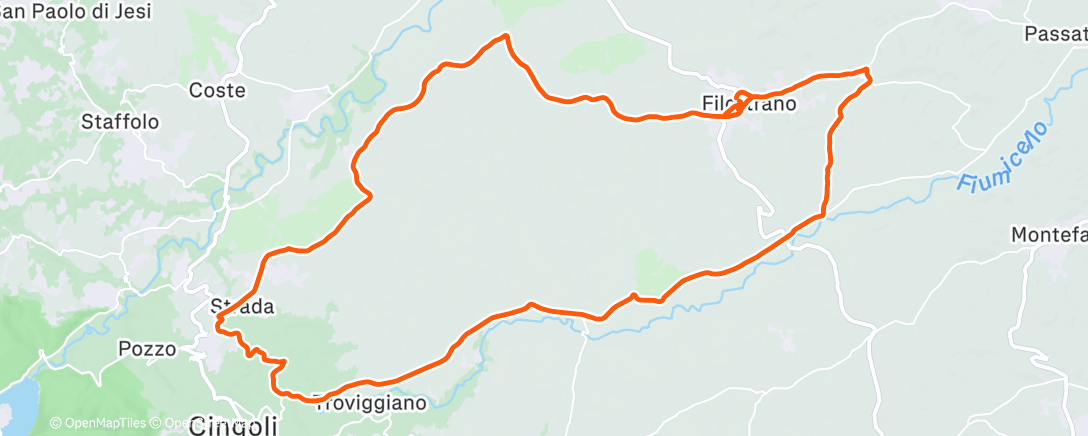 Map of the activity, Afternoon Ride
