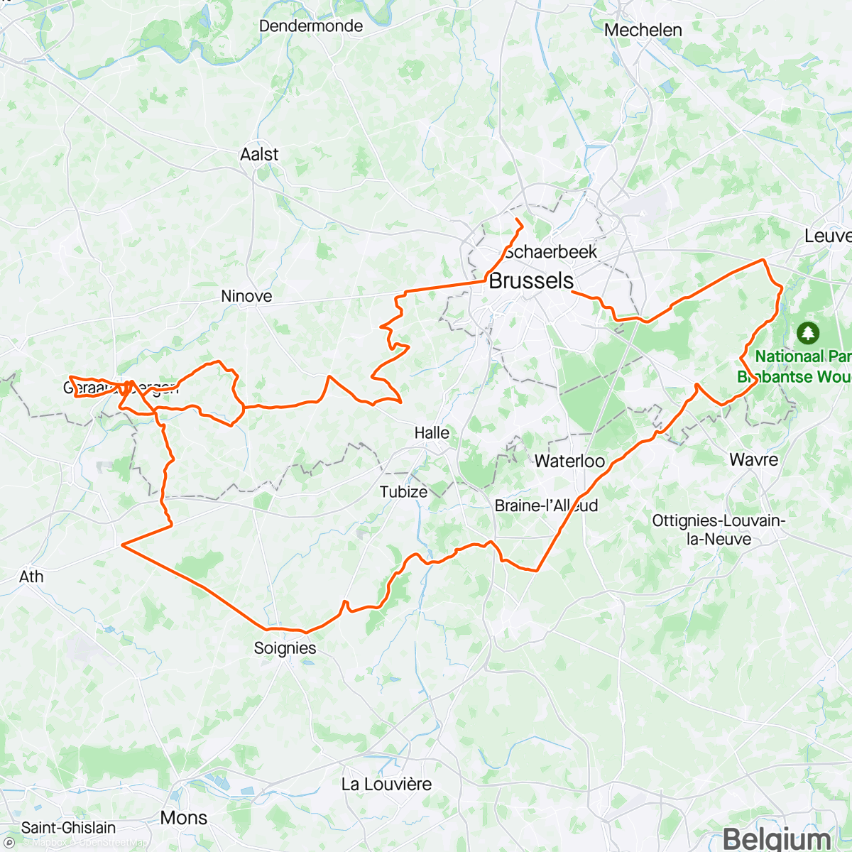 Map of the activity, Brussel Classic