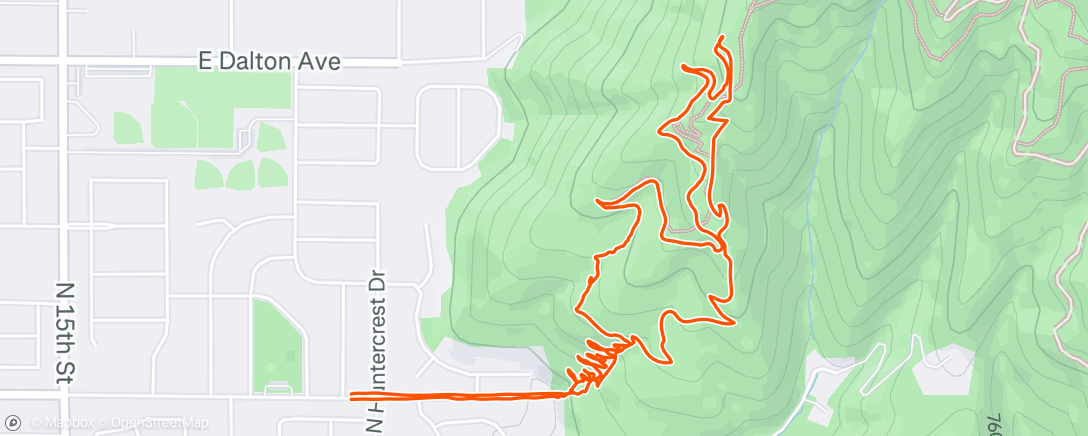Map of the activity, Evening Mountain Bike Ride