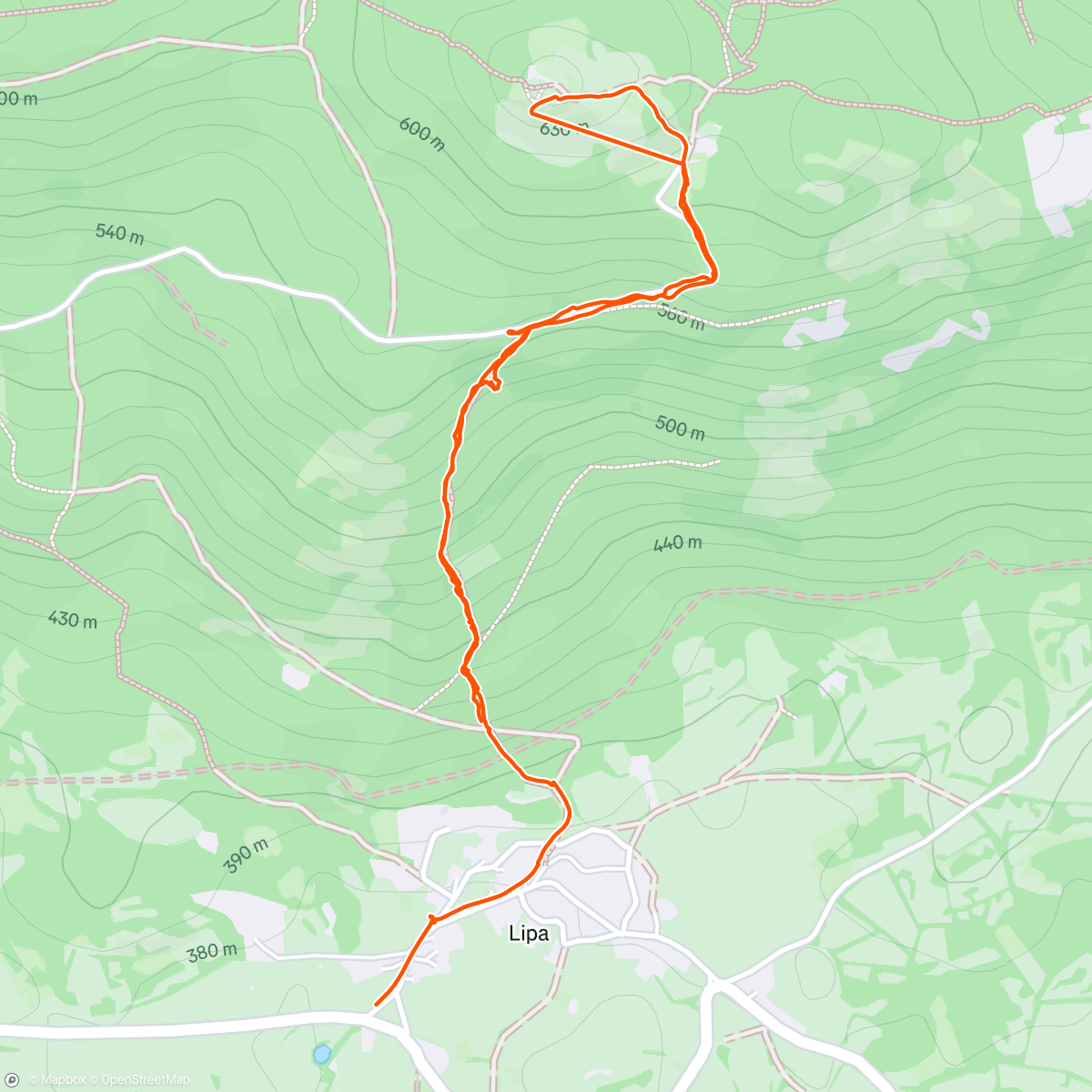 Map of the activity, Trstelj Hike