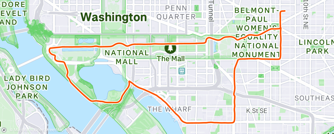 Map of the activity, Morning Run