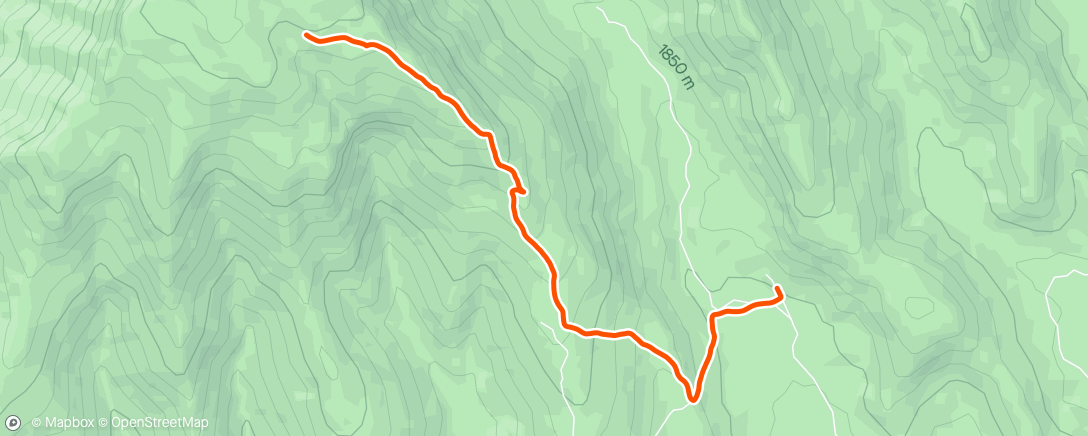 Map of the activity, Mount Moroto down