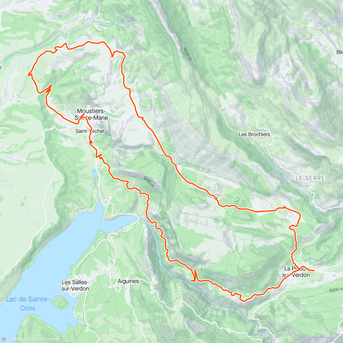 Map of the activity, Canyon du Verdon