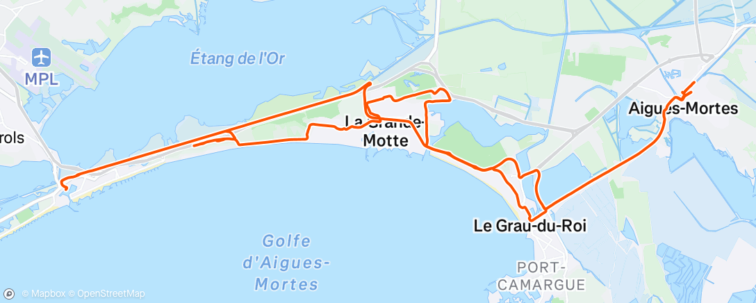 Map of the activity, Gravel le midi