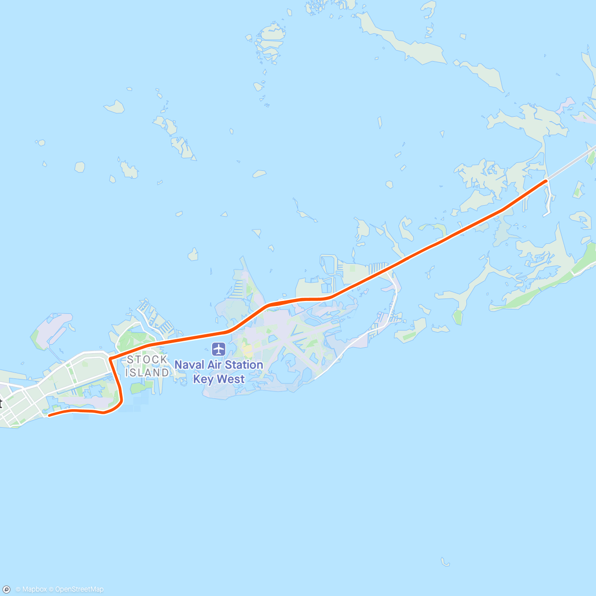 Map of the activity, Key West. Day 1