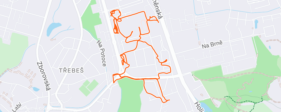 Map of the activity, Vánoční sprint doma