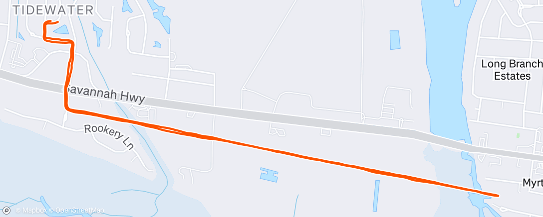 Map of the activity, Morning Run