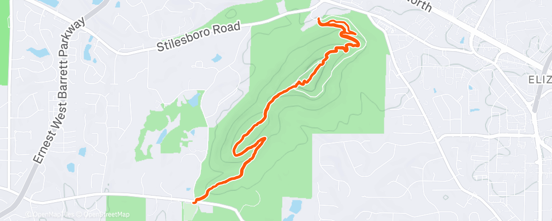 Map of the activity, Morning Hike