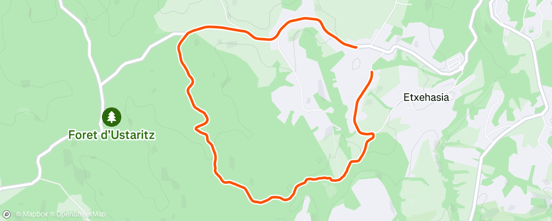 Map of the activity, Lunch Trail Run