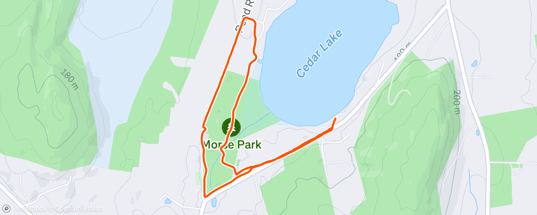 Map of the activity, Night Run