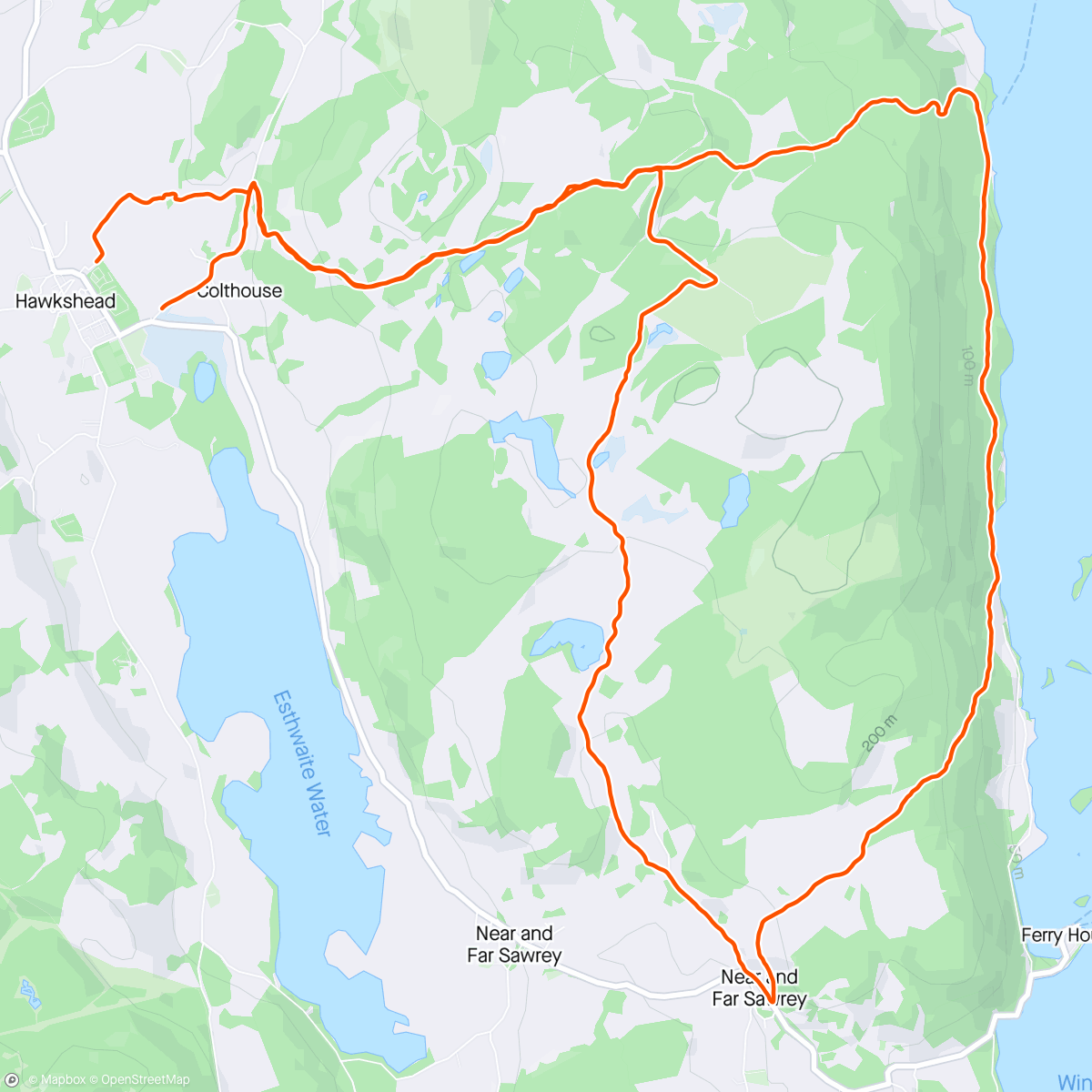 Map of the activity, Muddy Hawkshead Trail Race