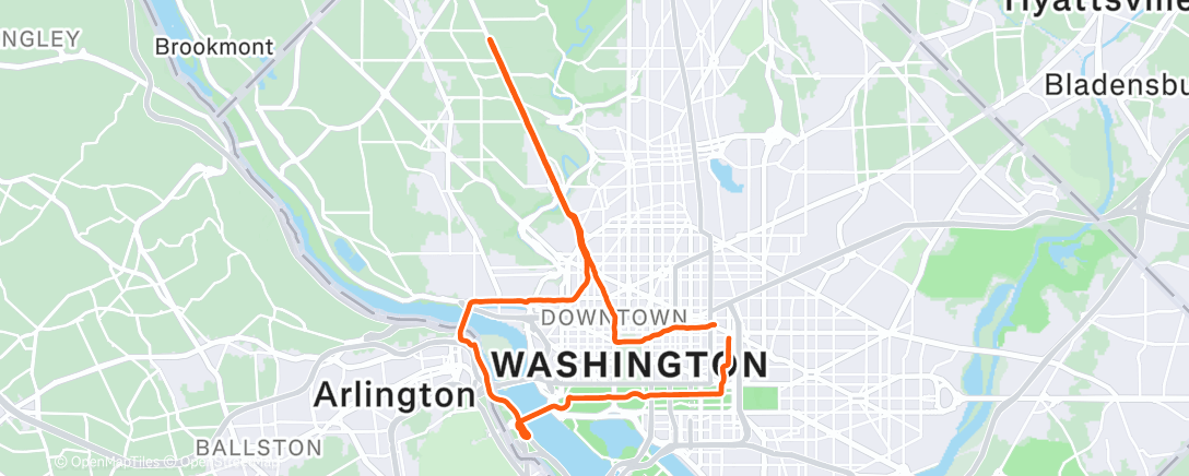 Map of the activity, Morning Run