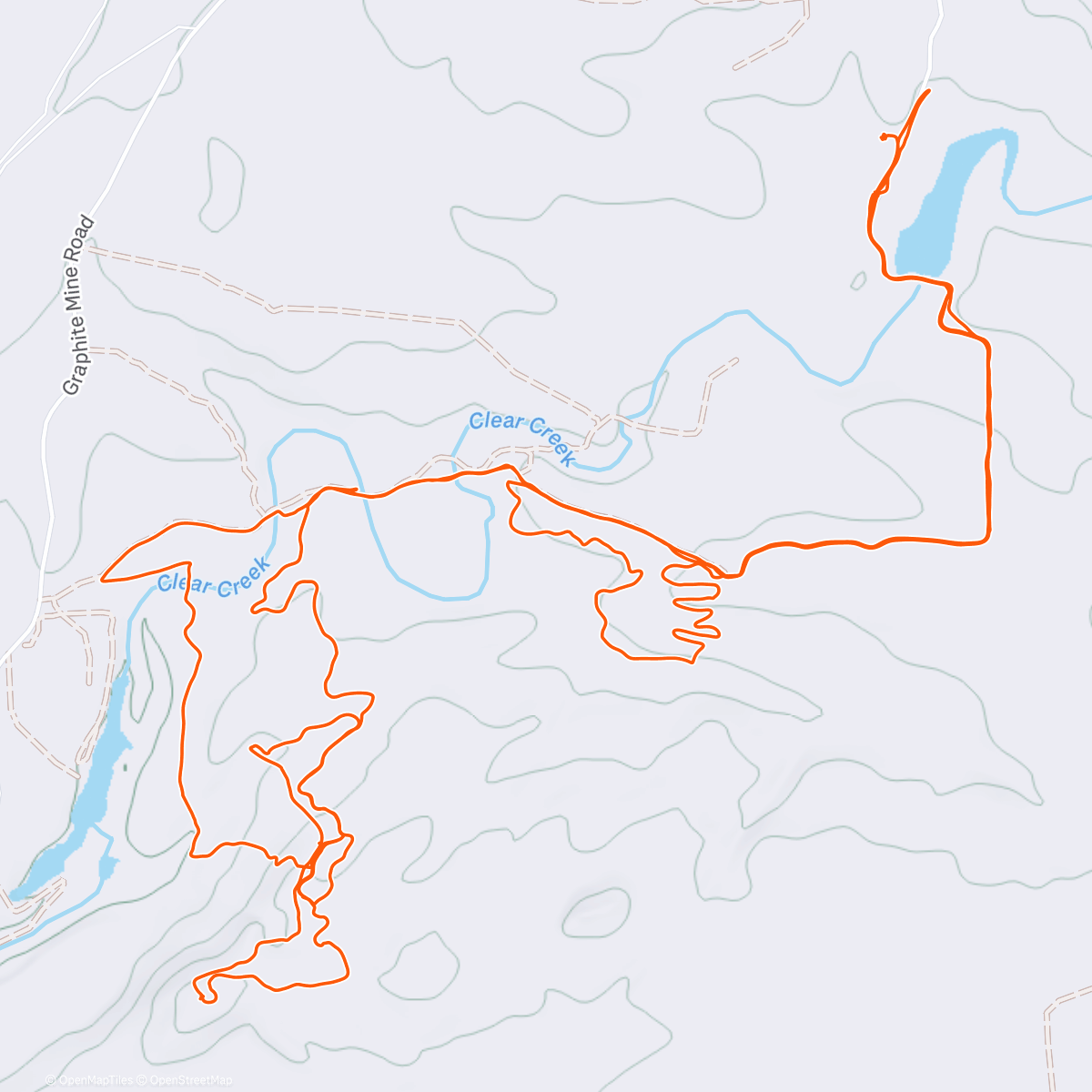 Map of the activity, Afternoon Mountain Bike Ride