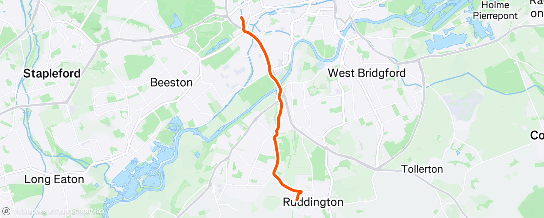Map of the activity, Morning Run