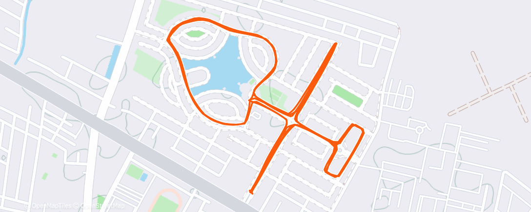 Map of the activity, Evening Run