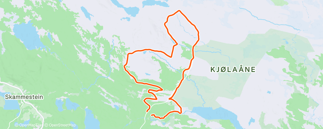 Map of the activity, Lunch Nordic Ski
