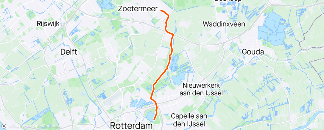Map of the activity, Avondrit op e-bike